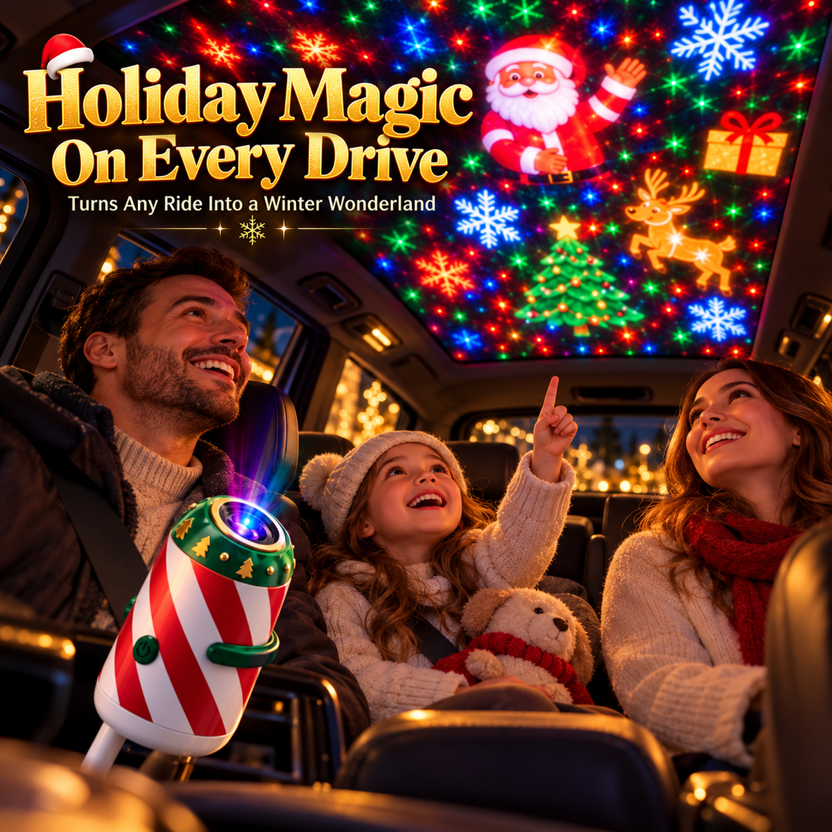 Jolly Cast Christmas Car Projector