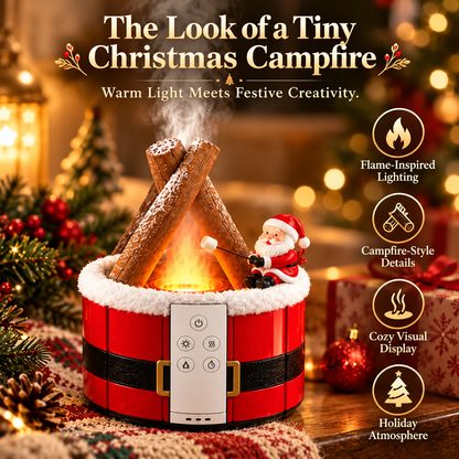 🔥Last Day 50% OFF –🎄 Christmas Campfire Aroma Diffuser – Cozy Flame-Style Glow, Festive Mist & Adorable Santa/Gingerbread Designs