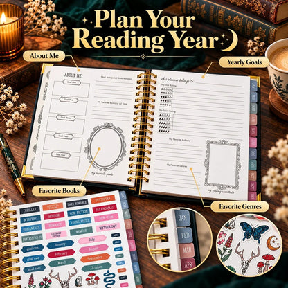 Midnight Study Hardcover Reading Planner for Book Lovers🌟Buy 2 Free Shipping