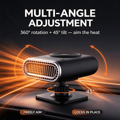 2-in-1 12V Portable Mini Car Heater for Defrosting and Defogging