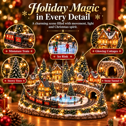 🚞 ✨49% OFF Today! ✨Magical Christmas Train & Skating Rink – Bring Holiday Magic Home!✨