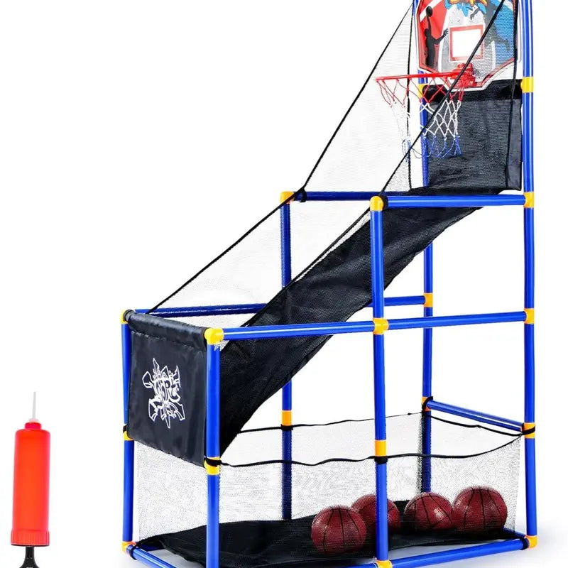 Arcade Basketball Hoop Set for Kids – Adjustable Indoor & Outdoor Basketball Game with Automatic Ball Return