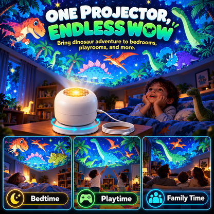 DinoGlow Dinosaur Room Projector – Immersive Dinosaur-Themed Kids' Bedroom Light