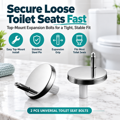 Hot sales🔥2-Pack Universal Toilet Seat Top-Mount Bolts
