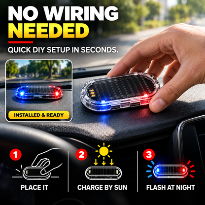 Hot sales🔥2-Pack Solar-Powered Simulated Car Alarm Lights