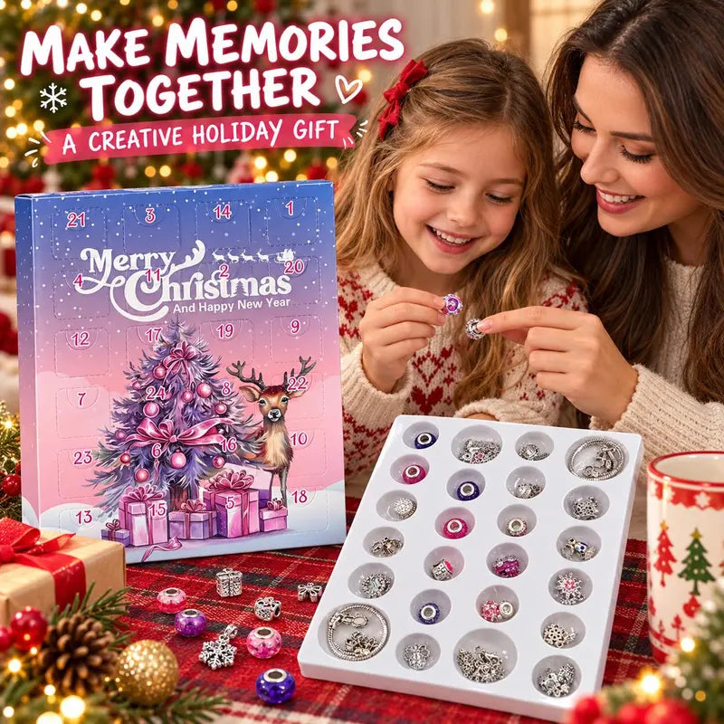 🔥Last day 50% OFF🎄24-Day Christmas DIY Charm Bracelet Advent Calendar🎁