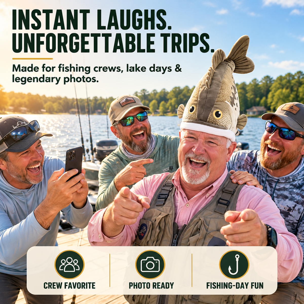 🔥Last day 50% OFF🐟 3D Fish-Shaped Novelty Hat — Funny Fishing Gift for Anglers, Lake Days & Parties