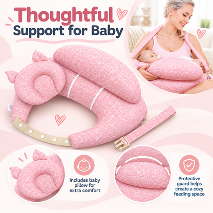🔥Last Day 50% OFF-Ergonomic Nursing Pillow with Adjustable Shoulder Strap – Comfortable Breastfeeding & Bottle Feeding Support for New Moms