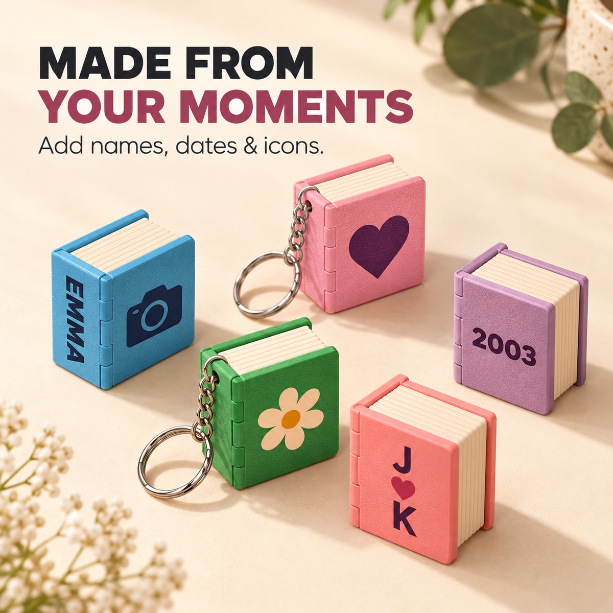 🔥Last Day 50% OFF-📖 Mini Photo Book Keychain – Keep Your Favorite Memories Close