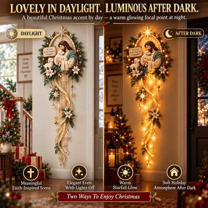 ⏳ Last Day 49% OFF – ✝️ Nativity Starfall Wall Light | Warm Golden Bethlehem Glow for Christmas Walls & Faith-Filled Homes ⭐