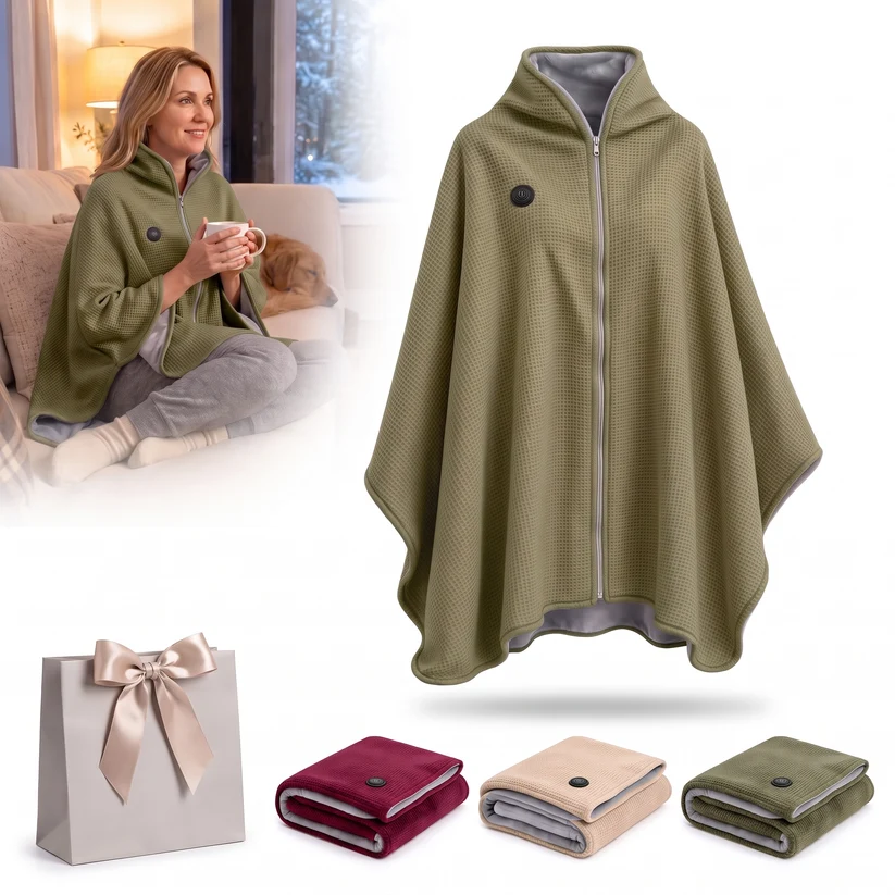 🔥 Wearable Heated Blanket – Cozy Hands-Free Warmth