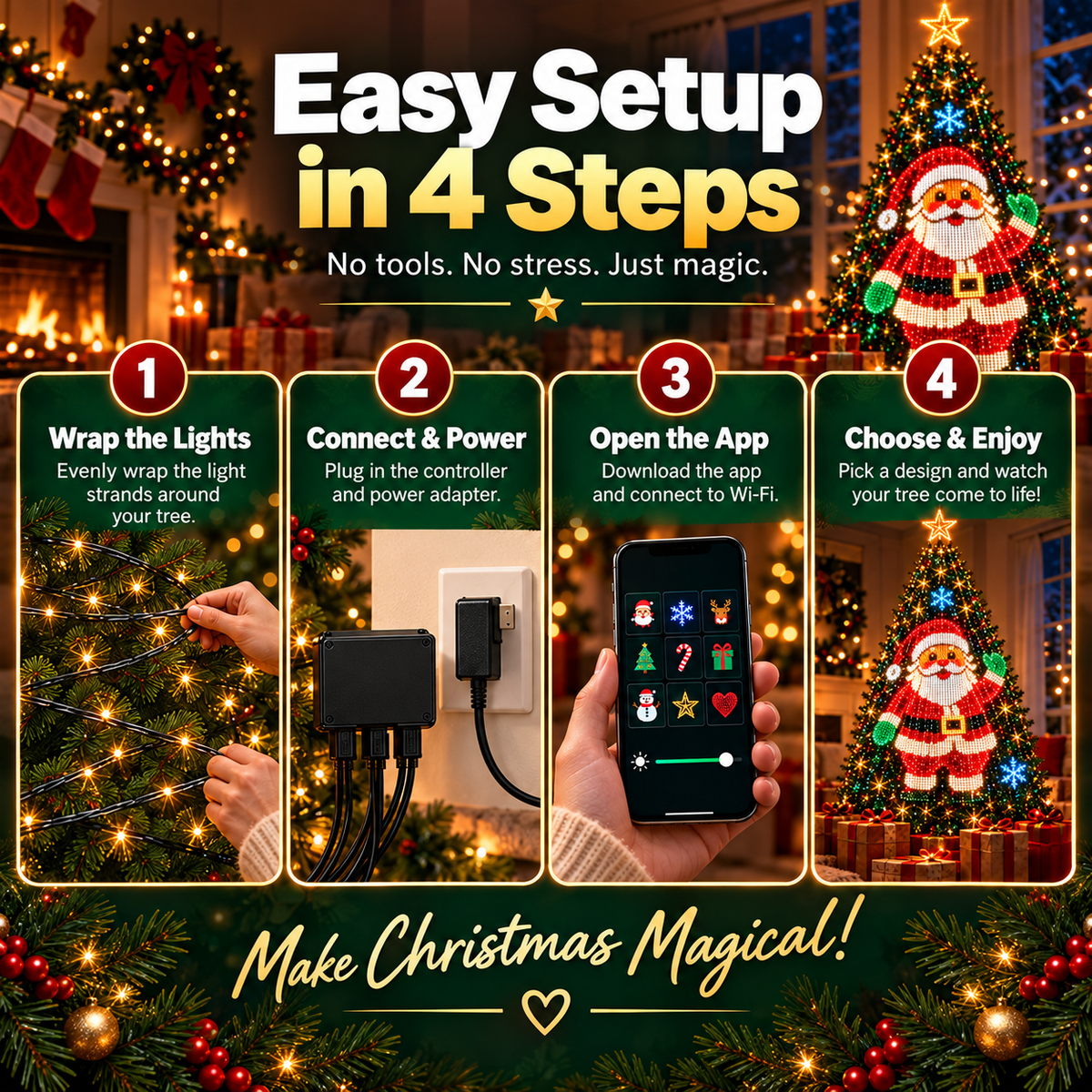 Smart Animated Christmas Tree Lights