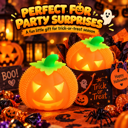 🎃 Squeeze the Pumpkin. Light Up the Fun! 🎃Soft • Squishy • Glowing • Made for Halloween Fun