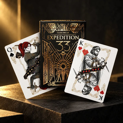 🃏 Gold-Foil Art Deco Playing Cards | Black & Ivory Editions