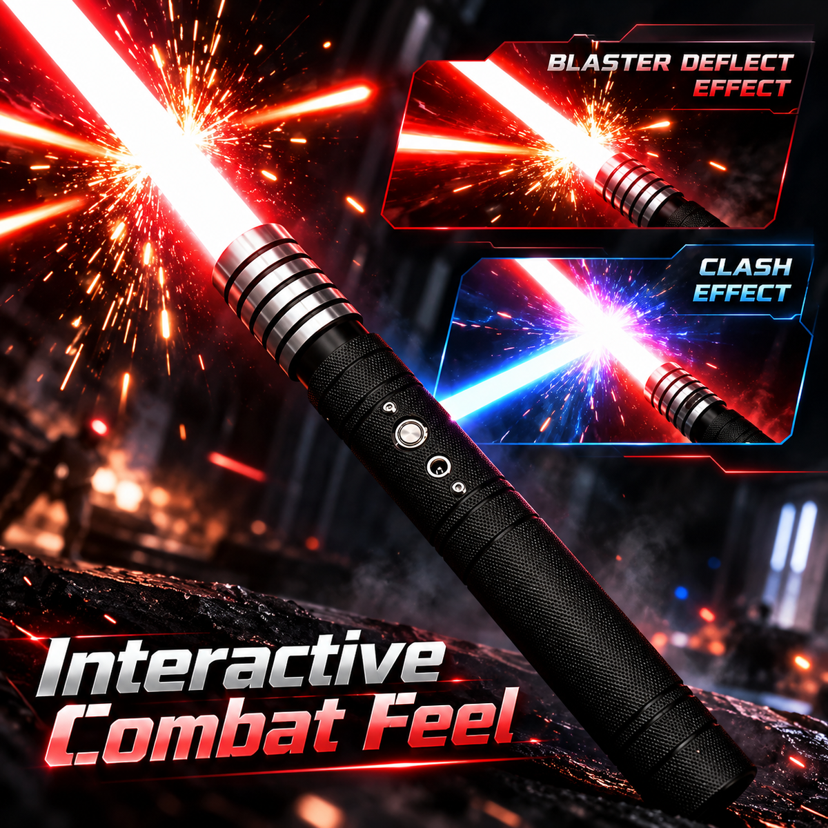 Professional Metal Extendable LED Lightsaber – 78cm, 100+ Colors, 10 Sound Effects, Motion Sensor & USB-C Charging