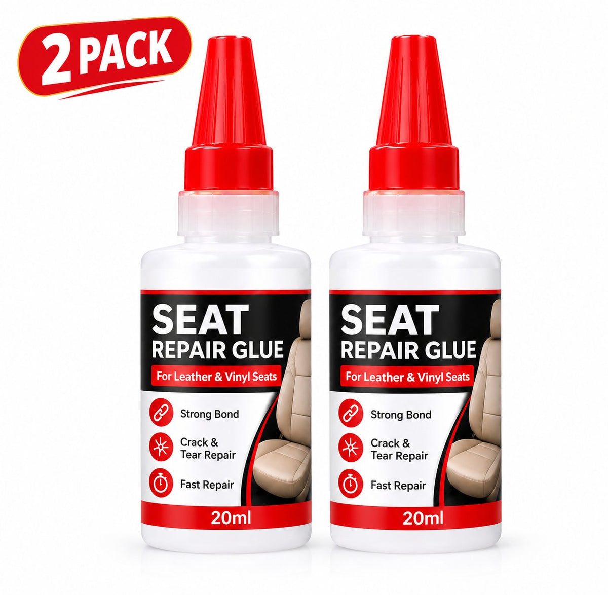 🚗50% OFF NOW! Quick Dry Car Seat Leather Repair Glue‑ Precision Nozzle Vinyl & Leather Adhesive, Permanent Bond Repair Glue for Car Seats, Sofas & Leather Furnitures