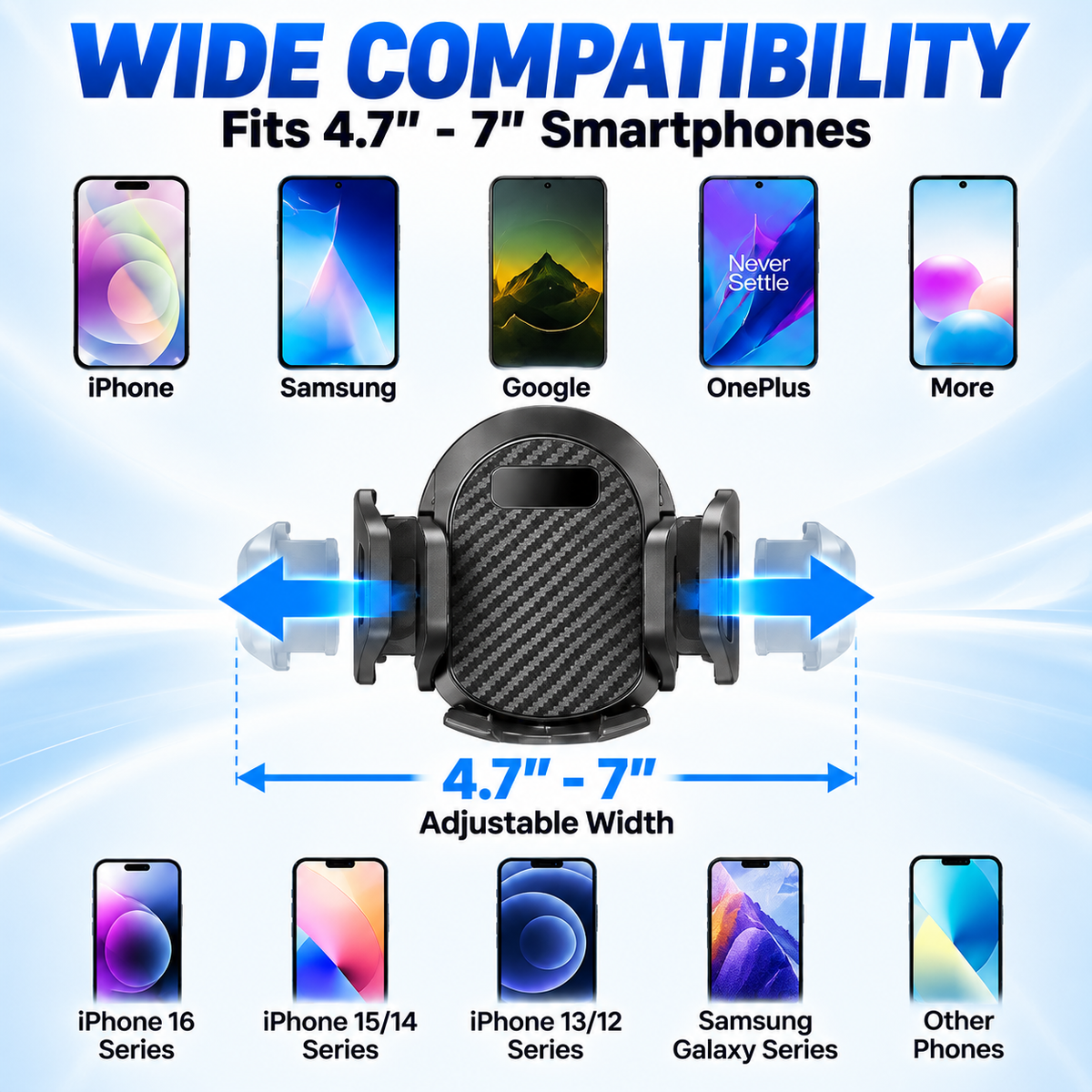 2-in-1 Car Cup Holder Phone Mount – 360° Adjustable Phone Stand & Drink Holder