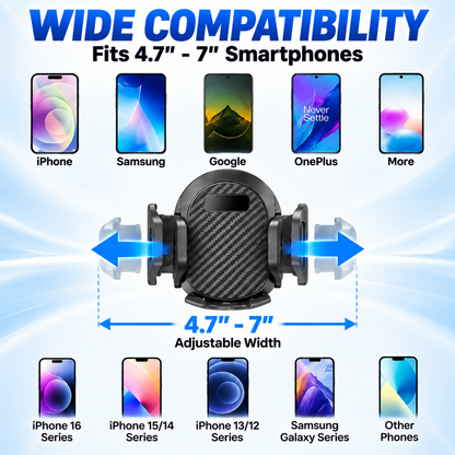 2-in-1 Car Cup Holder Phone Mount – 360° Adjustable Phone Stand & Drink Holder