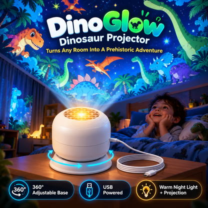 DinoGlow Dinosaur Room Projector – Immersive Dinosaur-Themed Kids' Bedroom Light