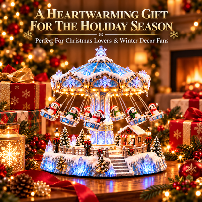 Penguin Winter Swing Carnival – Rotating Christmas decoration with lights