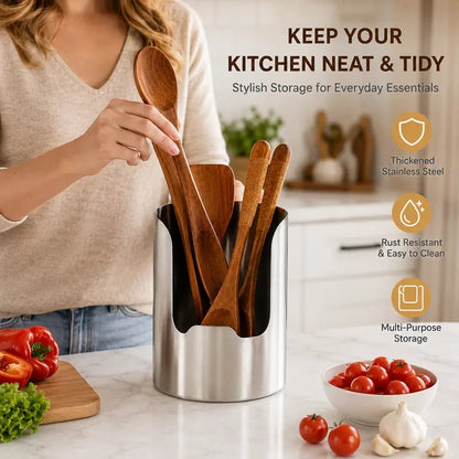 Stainless Steel Utensil Holder | Smart Kitchen Counter Organizer