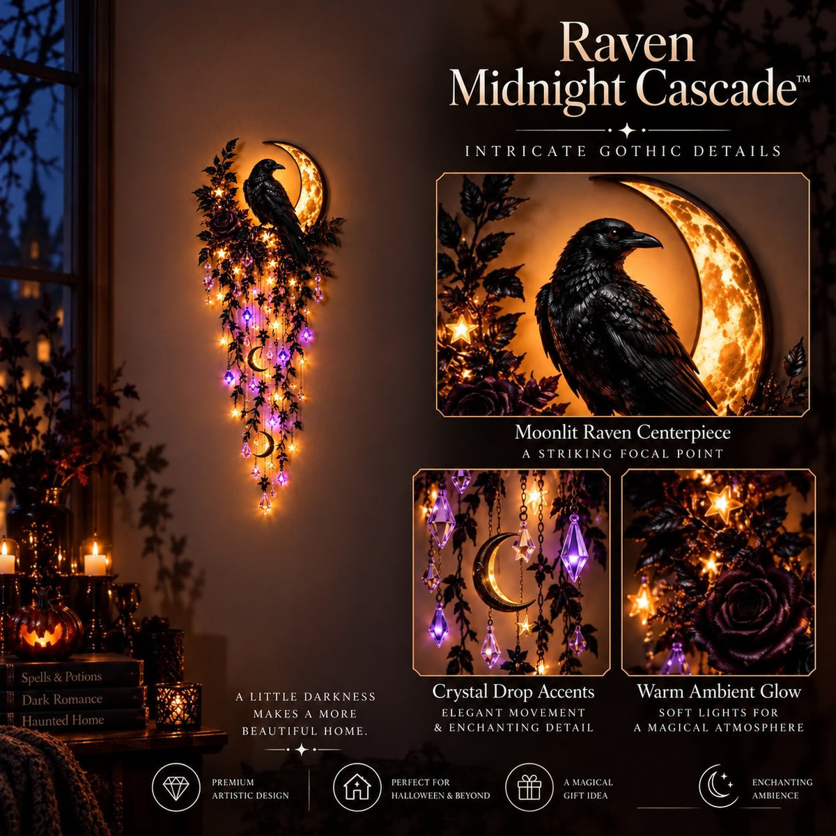 ✨49% Off✨ Elegant collection of Halloween wall lights with waterfall effect