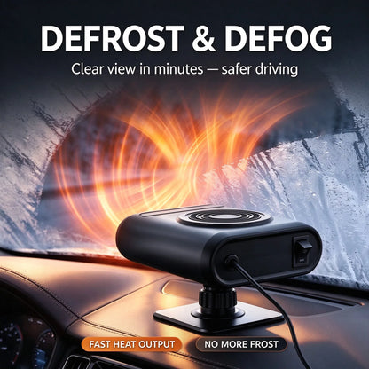 2-in-1 12V Portable Mini Car Heater for Defrosting and Defogging