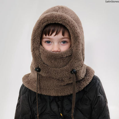 Kids Fleece Balaclava & Neck Warmer – Cozy Winter Hood for Ages 3–10