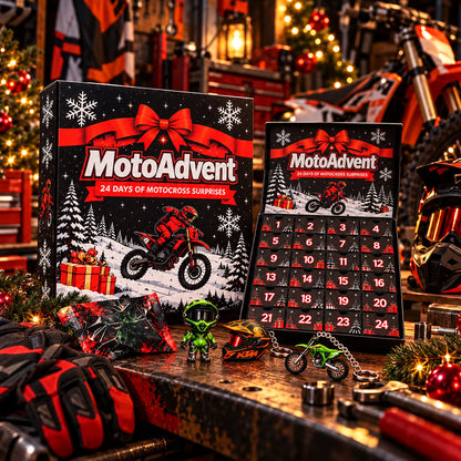 🔥Last Day 50% OFF-Motocross Lover Advent Calendar | 24 Days of Rider Themed Gifts, No Candy Fillers