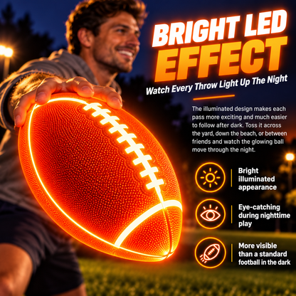 🏈LED Football – Type-C Rechargeable Light-Up Football for Night Games