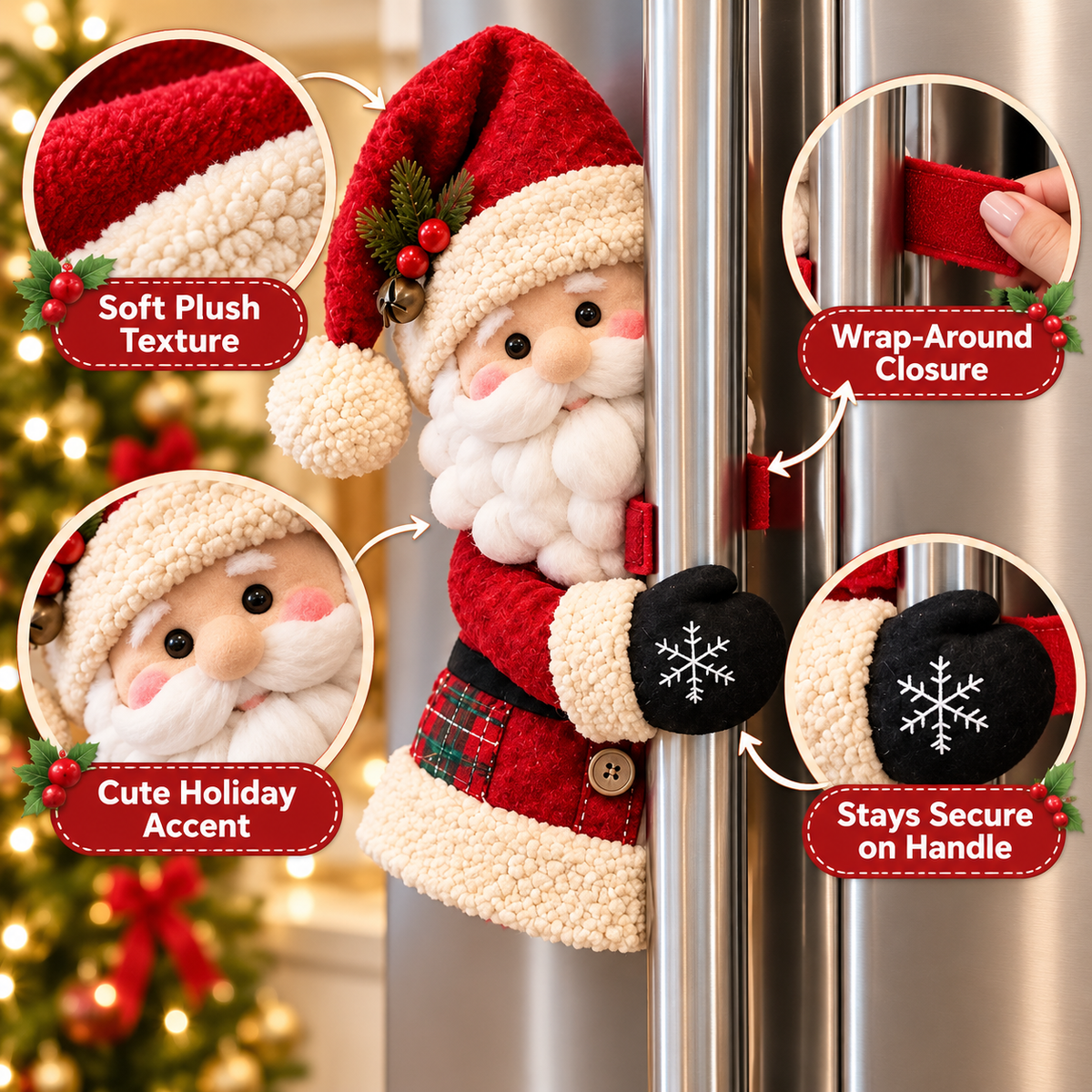 🎅 Santa Claus Refrigerator Handle Doll⛄