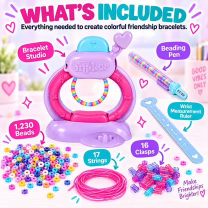Cool Maker Stack’d Heishi Bracelet Studio – 1230-Bead Friendship Bracelet Maker Kit