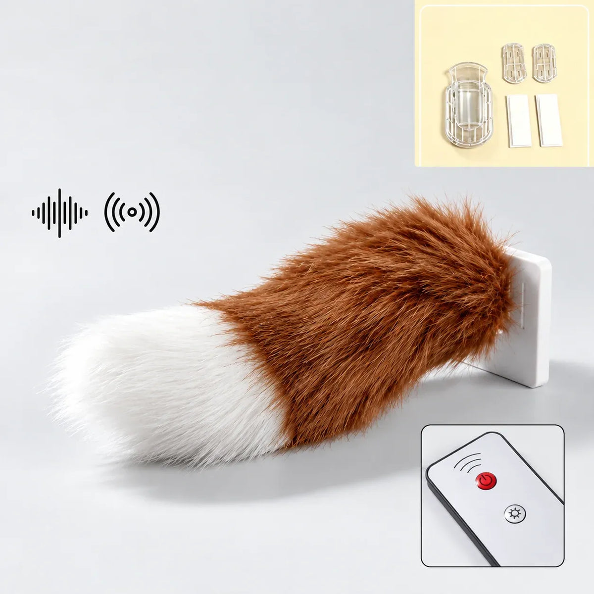 🐾 Remote-Controlled Wagging Car Tail 🚗 | Funny Fluffy Tail for Trucks & SUVs ✨