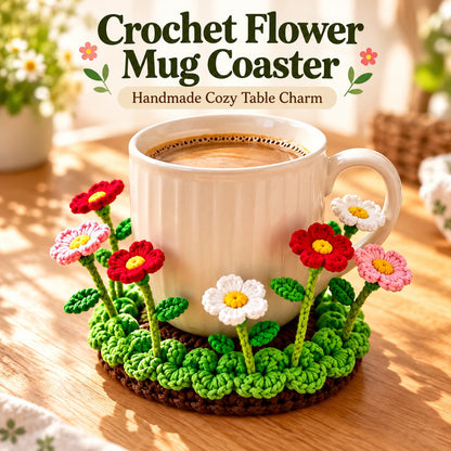 🌸49% OFF🌸Handmade Crochet Floral Coaster | Everlasting Table Art 🌸