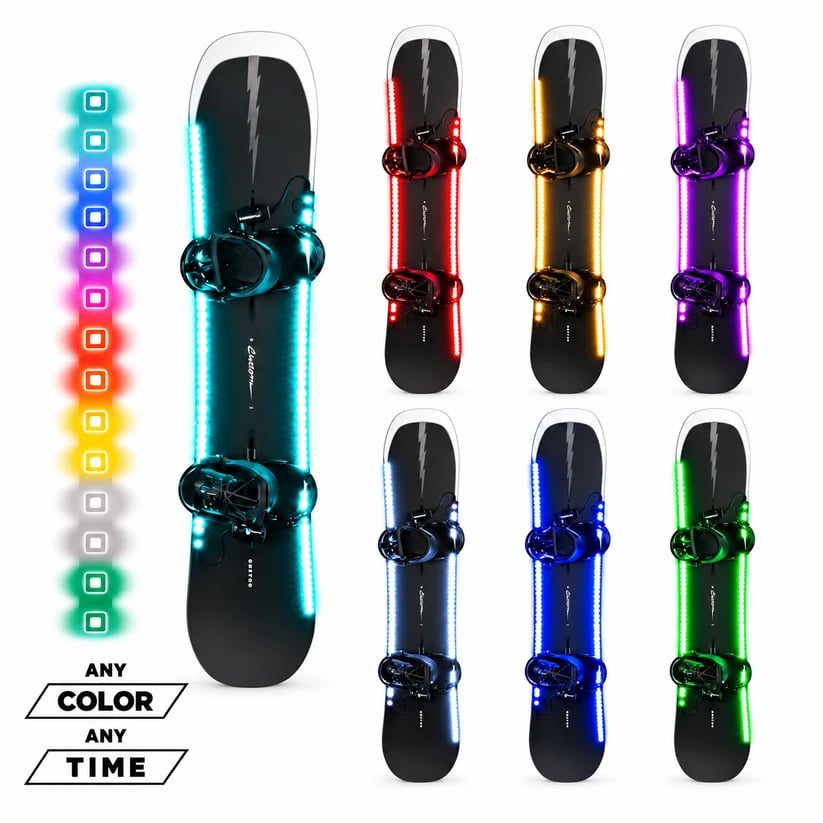 🏂LED Snowboard Edge Light Kit – 7 Colors, Remote Control & Rechargeable Night-Riding Lights✨