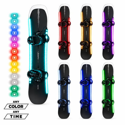 🏂LED Snowboard Edge Light Kit – 7 Colors, Remote Control & Rechargeable Night-Riding Lights✨