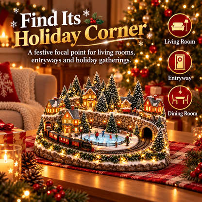 🚞 ✨49% OFF Today! ✨Magical Christmas Train & Skating Rink – Bring Holiday Magic Home!✨