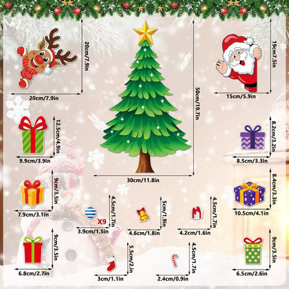 🎄 Magnetic Christmas Decorations – DIY Reusable Fridge Magnets with Christmas Tree & Holiday Characters