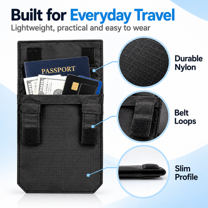 Hot sales🔥Hidden Travel Passport Pouch – Slim Belt Wallet for Cash, Cards & ID