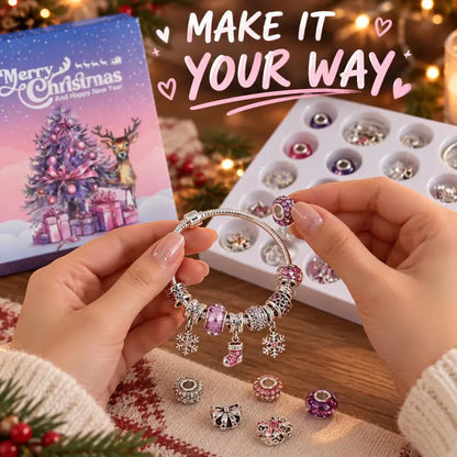 🔥Last day 50% OFF🎄24-Day Christmas DIY Charm Bracelet Advent Calendar🎁