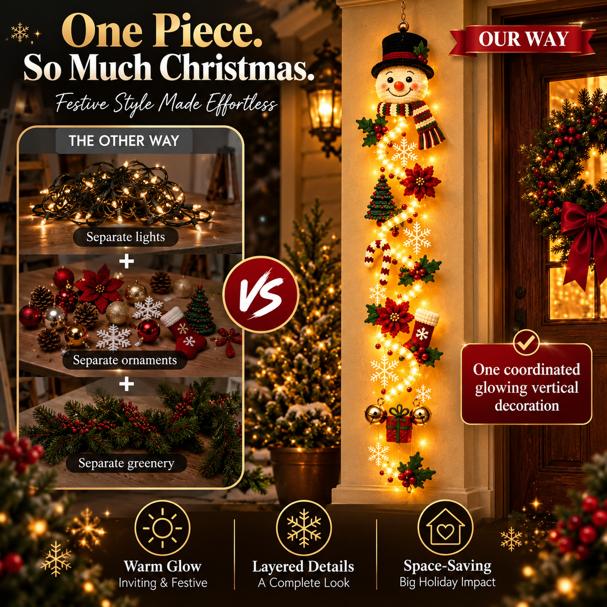 Hot sales🔥Glowing Christmas Door Hanger