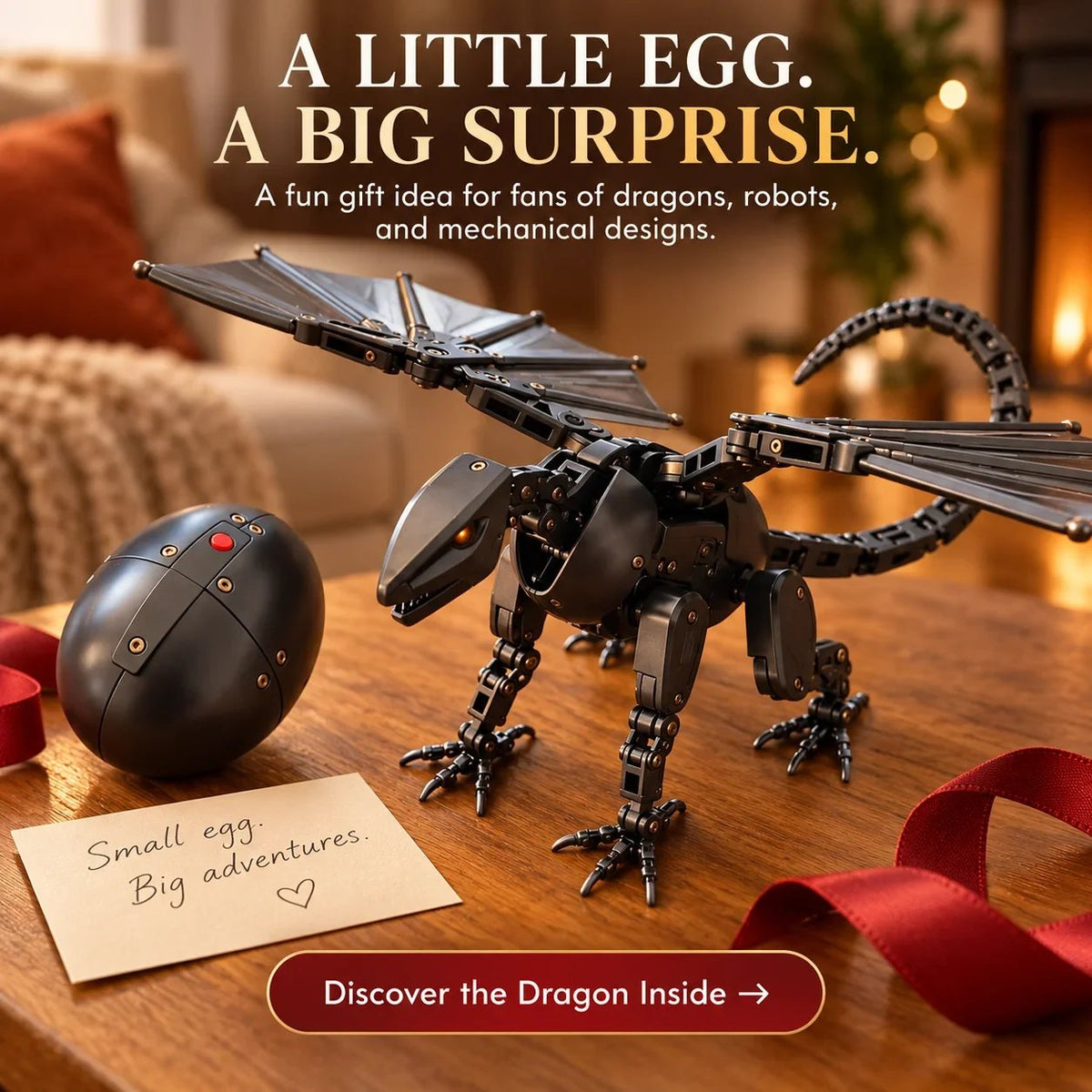 ✨🎁DragonMorph – Egg to Dragon Transforming Mechanical Toy