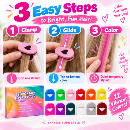 Hot sales🔥12 Vibrant Colors Temporary Hair Chalk