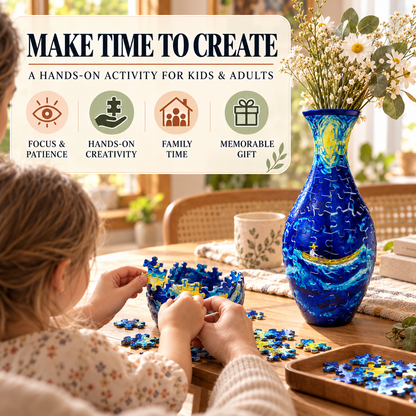 🔥Last Day 50% OFF-✨3D DIY Puzzle Vase – 11 Creative Designs, Decorative Flower Vase & Craft Gift