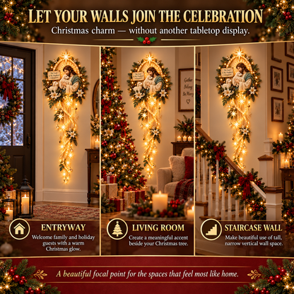 ⏳ Last Day 49% OFF – ✝️ Nativity Starfall Wall Light | Warm Golden Bethlehem Glow for Christmas Walls & Faith-Filled Homes ⭐