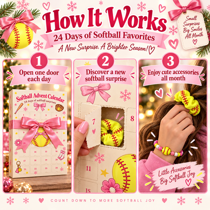 Softball Advent Calendar – 24 Days of Softball Surprises for Girls
