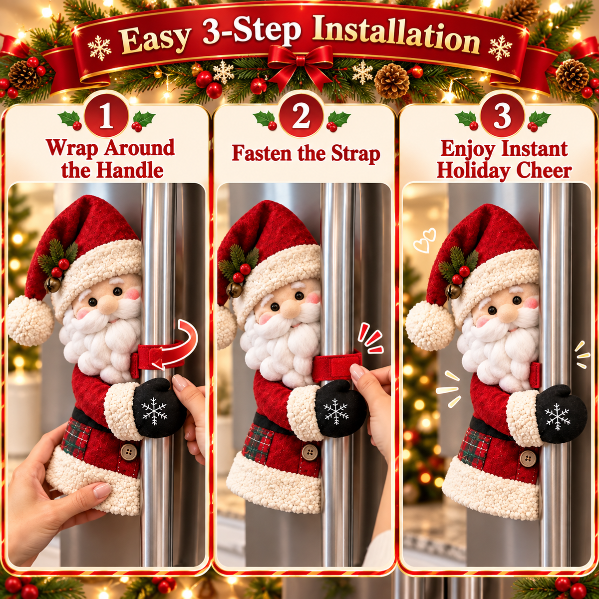 🎅 Santa Claus Refrigerator Handle Doll⛄