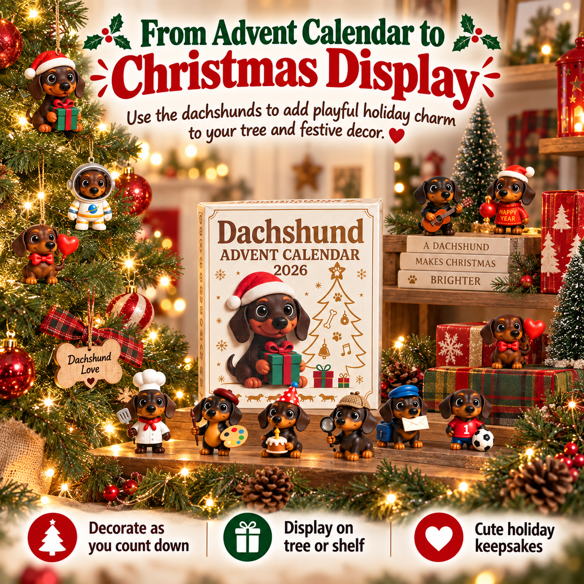 Dachshund Advent Calendar – 24 Days of Collectible Christmas Puppy Surprises