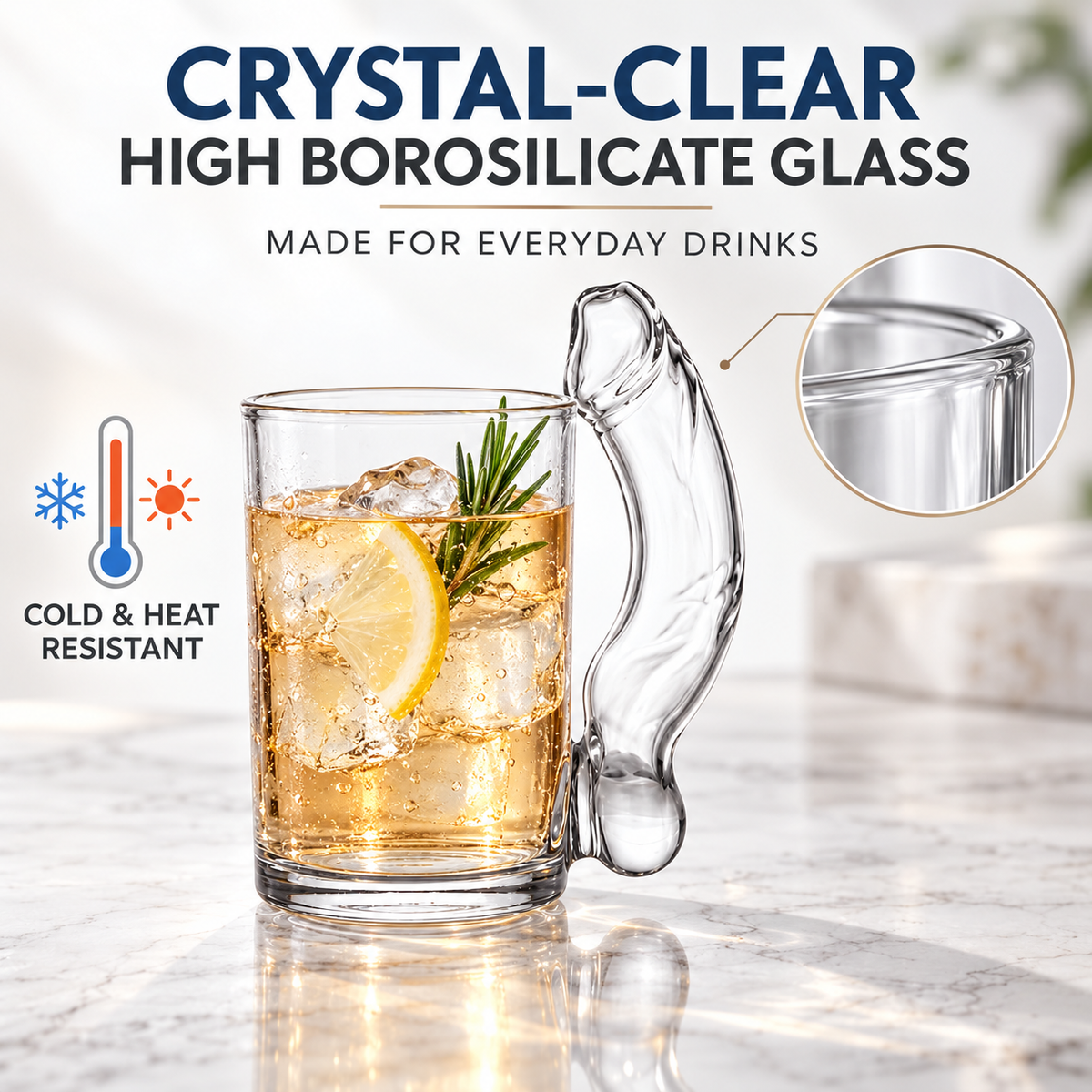 🥤 50% OFF Built-In Straw Glass Mug – The Handle Is Also the Straw