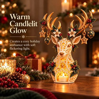 🦌 Starlit Reindeer Christmas Tealight Holder